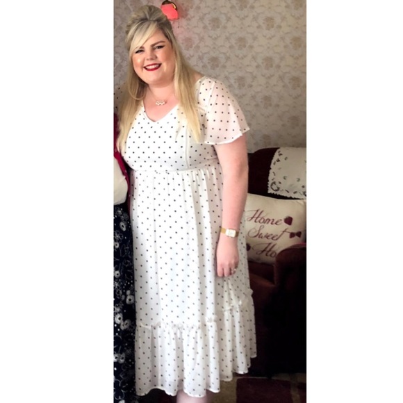 Torrid black and white polka dot dress - Picture 4 of 4